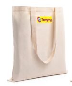 Tumery Cotton Canvas Tote Bag 12 inch x 15 inch Reusable 100% Eco-Friendly- Natural Set Of 1