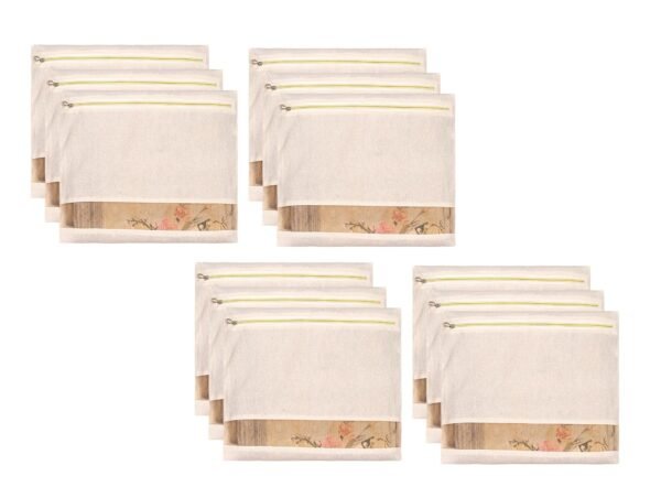 Tumery Cotton Saree Bags/Covers For Storage Big Size Single (16 X 14 Inch) Combo Of 12